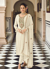 Courteous Salwar Suit in White